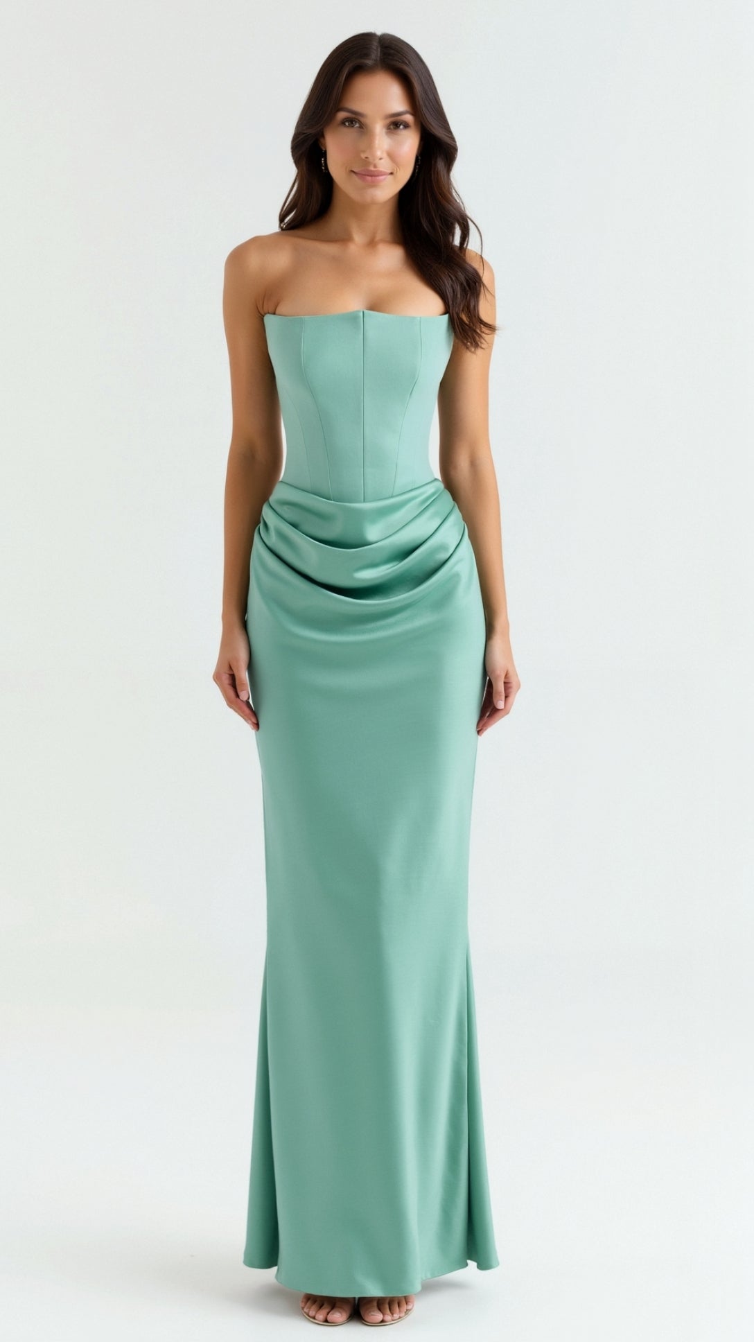 Women's Column Long Dress Sleek Elongated Silhouette Wedding Guest Formal Evening Elegant – Alice