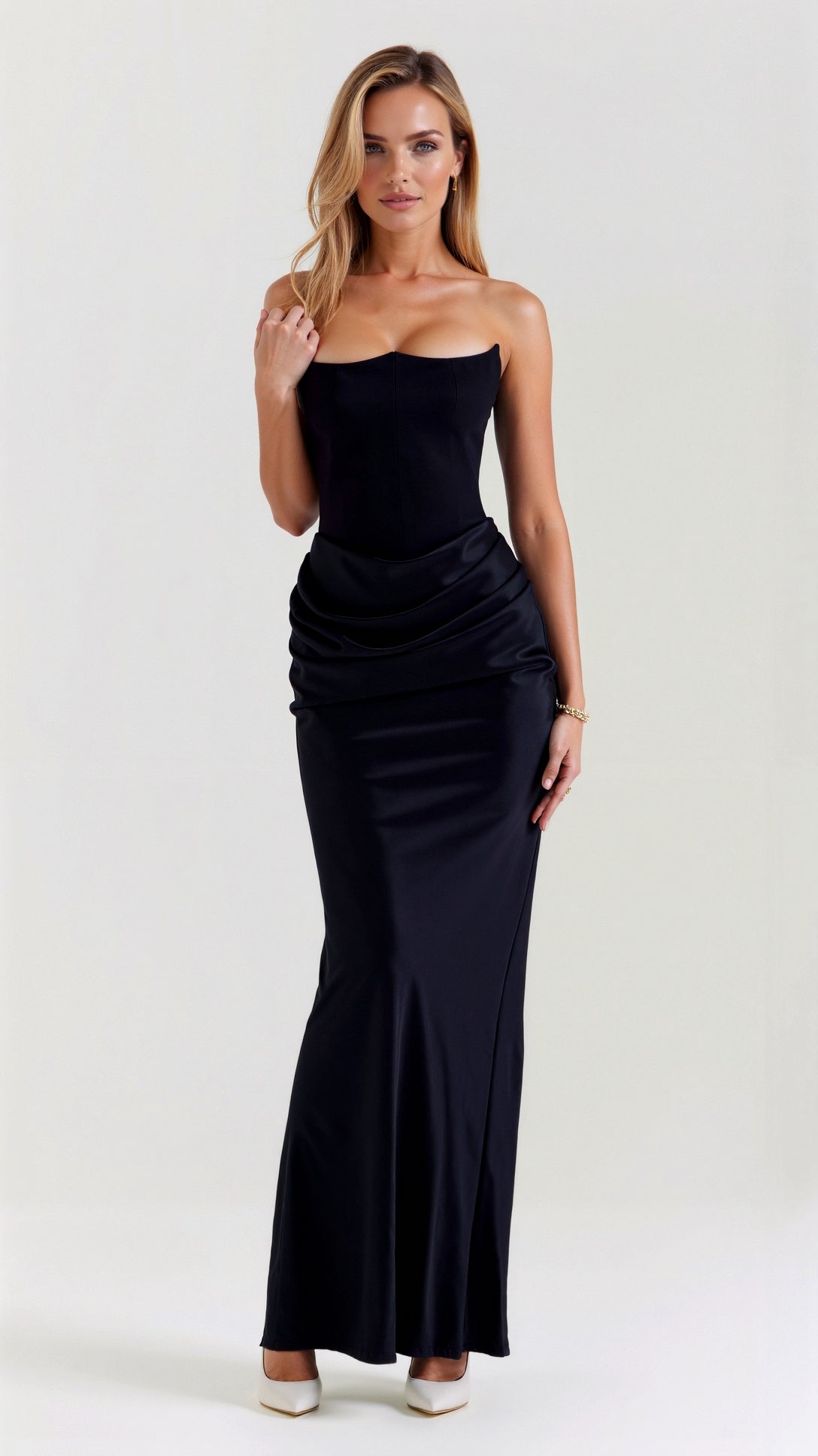 Women's Column Long Dress Sleek Elongated Silhouette Wedding Guest Formal Evening Elegant – Alice