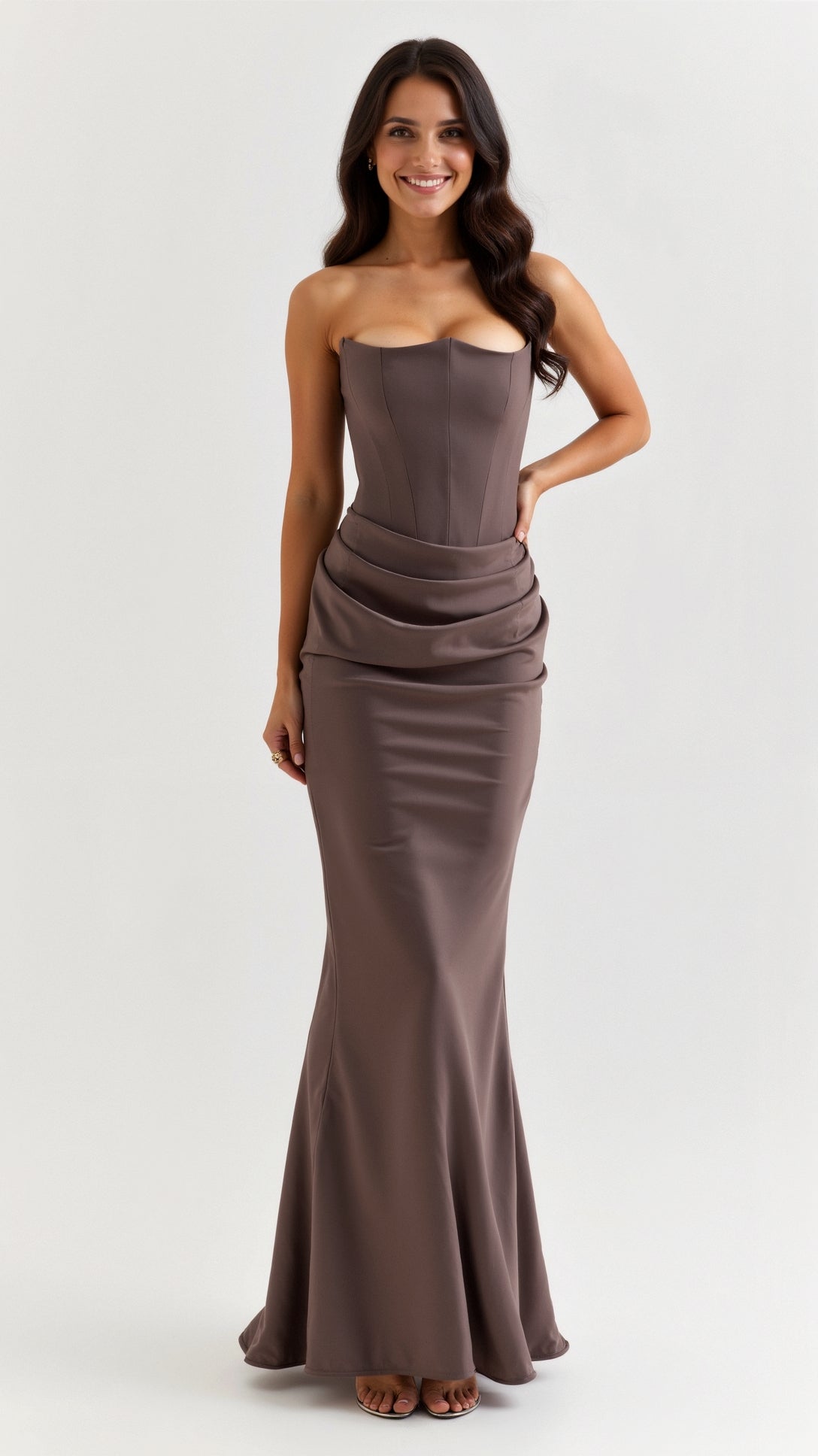 Women's Column Long Dress Sleek Elongated Silhouette Wedding Guest Formal Evening Elegant – Alice