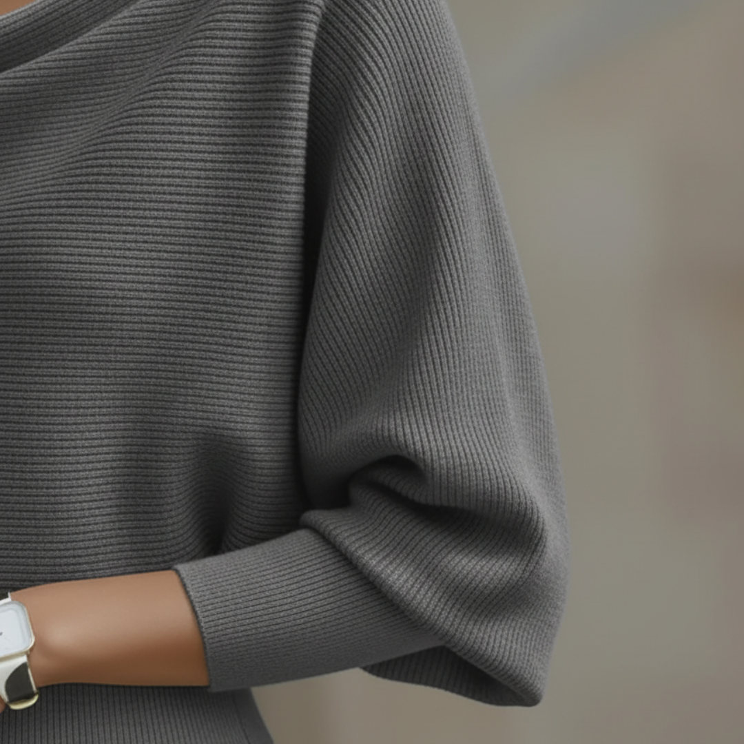 Women's Elegant Cowl Neck Midi Dress Long Sleeve Formal Work Office Cocktail Wedding Guest Bodycon – Grey Black Beige Blue