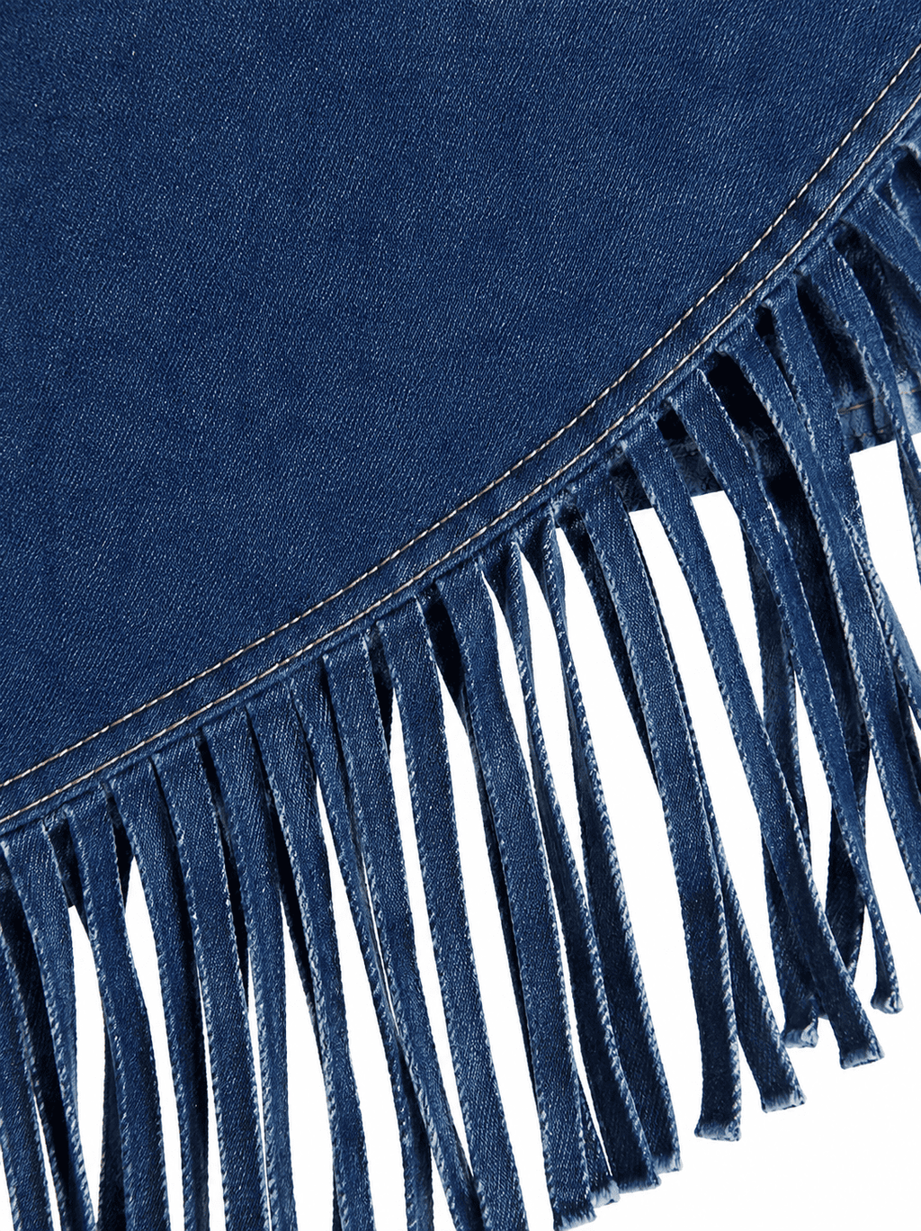 Women's Vintage Washed Denim Fringe Tassel Mini Short Skirt Raw Edge High Waist Slim Fit Casual Summer