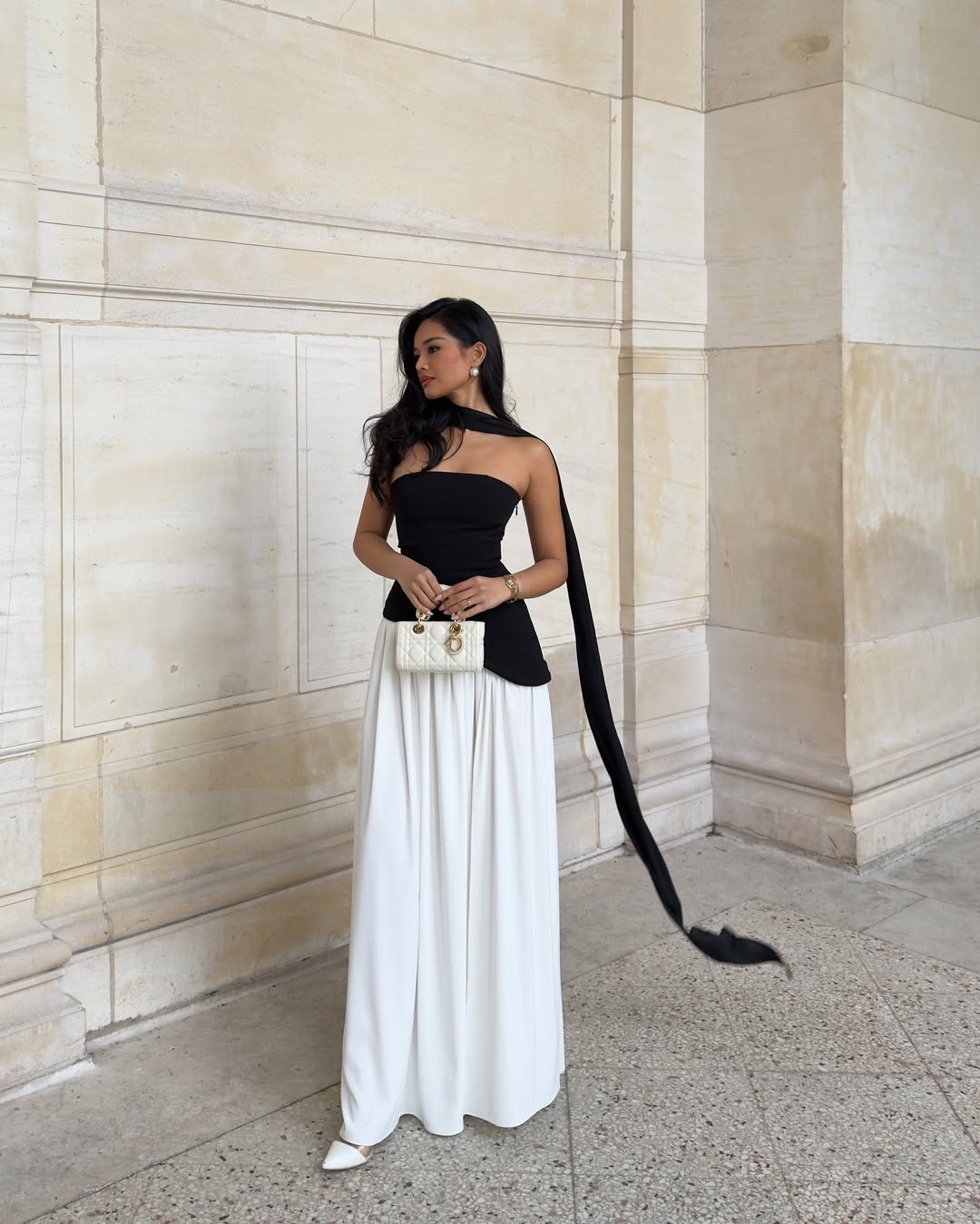 Women's Strapless Long Dress Flowing Slit Scarf Detail Wedding Guest Formal Party Evening Dress – Lucinda