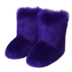 Women's Fur Boots – Fluffy Faux Fur Ankle