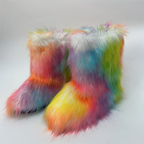 Women's Fur Boots – Fluffy Faux Fur Ankle
