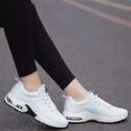 Womens Sneakers with Air Cushion Sole and Knit Upper