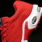Womens Sneakers with Air Cushion Sole and Knit Upper