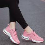 Womens Sneakers with Air Cushion Sole and Knit Upper