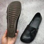 Female Loafers Slip-On with Knotted Bow Detail and Round Toe - Lolly 