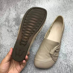 Female Loafers Slip-On with Knotted Bow Detail and Round Toe - Lolly 