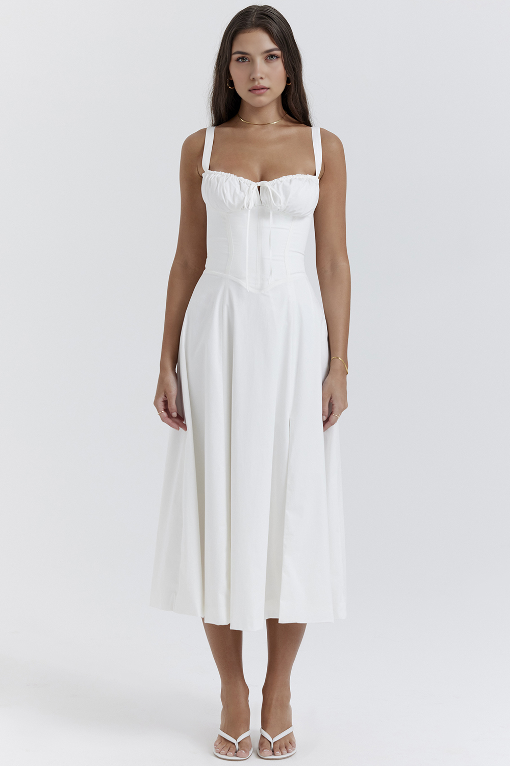 Women's Bustier Midi Dress Sweetheart Neckline Floral Wedding Party Summer Casual Elegant – Mavie