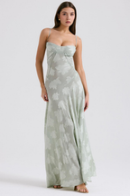 Women's Long Long Dress Square Neckline Fitted Waist Elegant Wedding Bridal Summer Party – Selena