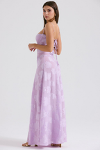 Women's Long Long Dress Square Neckline Fitted Waist Elegant Wedding Bridal Summer Party – Selena