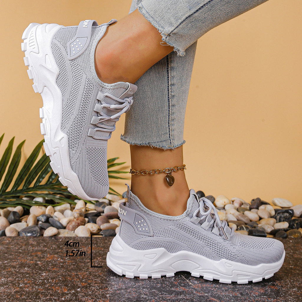 Women's Orthopedic Sneakers Wide Toe Box Arch Support Foot Pain Relief Chunky – Maica