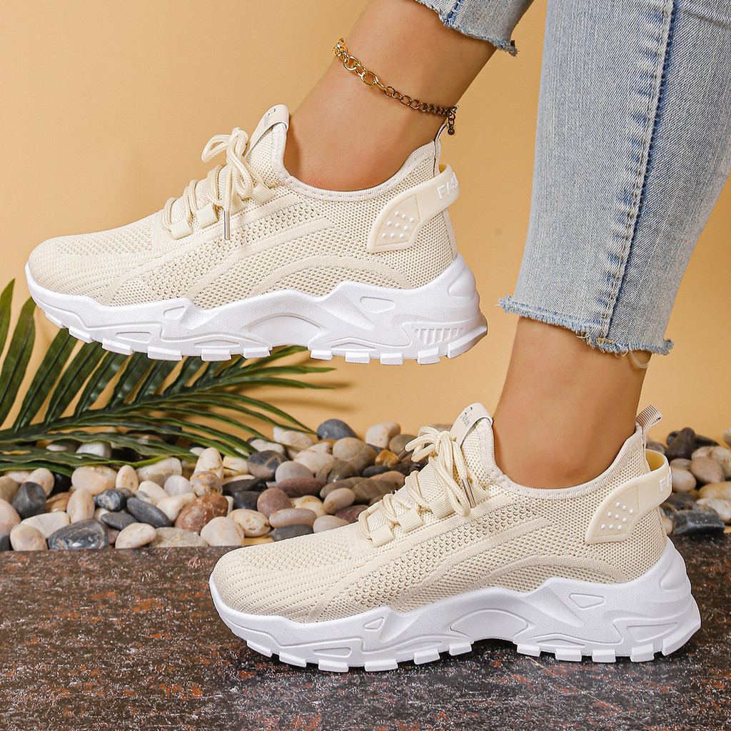 Women's Orthopedic Sneakers Wide Toe Box Arch Support Foot Pain Relief Chunky – Maica