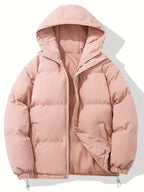 Puffer Jacket for Women – Hooded Zip-Up with Quilted Baffled Panels - Lolly 