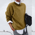 Sweater for Women – Oversized Crew Neckline - Lolly 