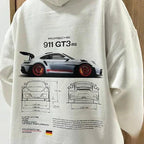 Unisex Porsche 911 GT3 RS Graphic Hoodie Motorsport Racing Pullover Casual Streetwear - Lolly 