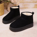 Winter Boots Ladies – Warm Snow Slip-On Platform Ankle - Lolly 