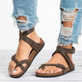 Women's Adjustable Strap Sandals Cushioned Footbed Summer Casual Flat - Lolly 