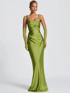 Women's Backless Halter Neck Lace Bodycon Maxi Dress Sleeveless Open Back Slim Fit Formal Evening Gala Party Date Night Wedding Guest – Valentina - Lolly 