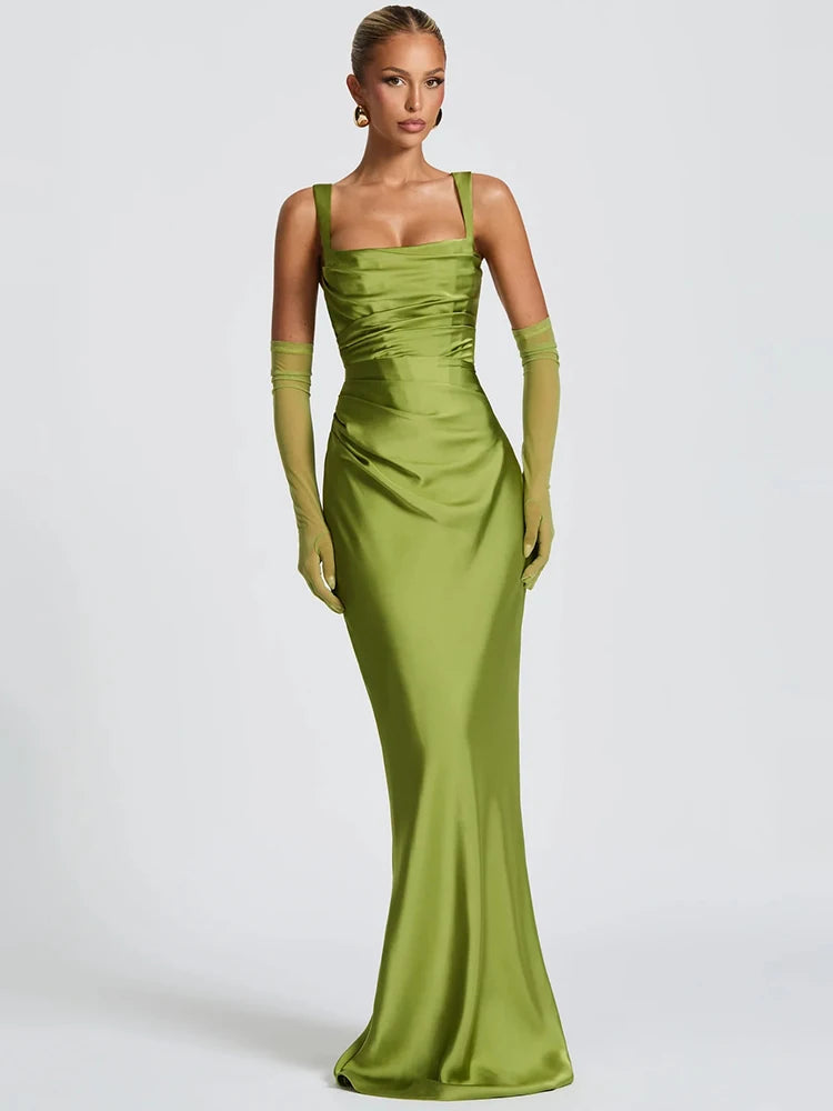 Women's Backless Halter Neck Lace Bodycon Maxi Dress Sleeveless Open Back Slim Fit Formal Evening Gala Party Date Night Wedding Guest – Valentina - Lolly 