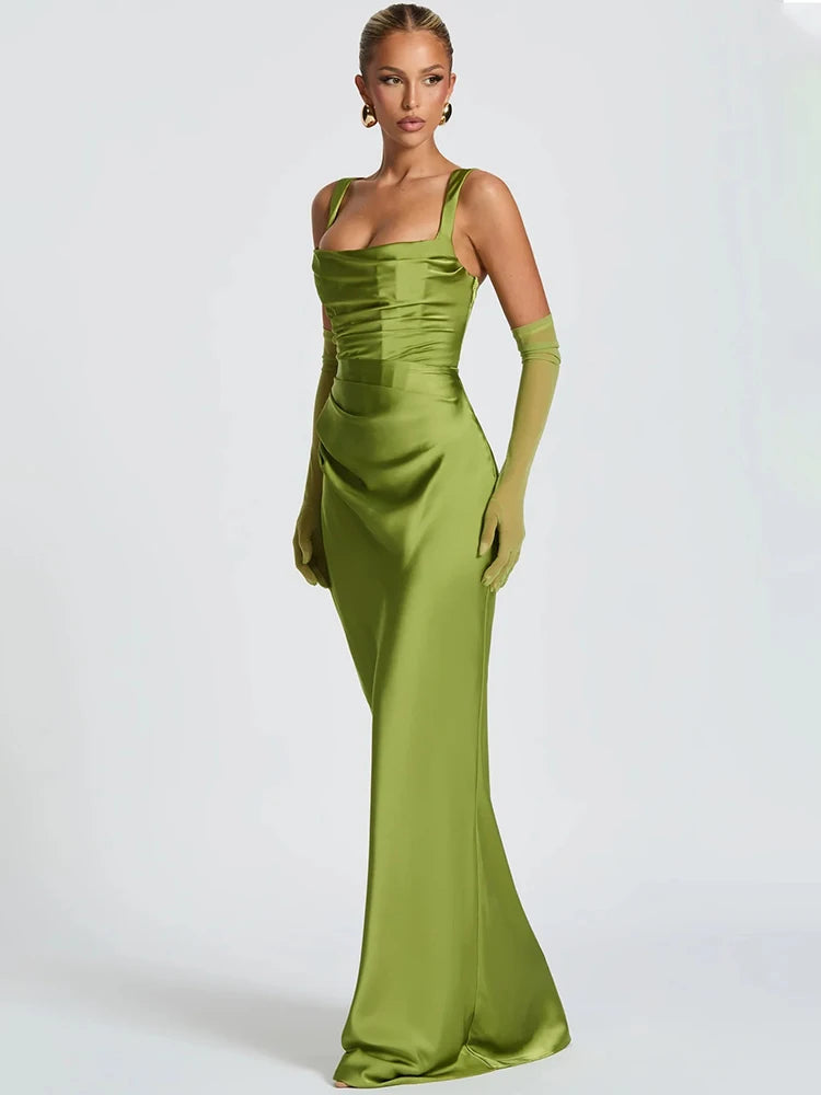 Women's Backless Halter Neck Lace Bodycon Maxi Dress Sleeveless Open Back Slim Fit Formal Evening Gala Party Date Night Wedding Guest – Valentina - Lolly 