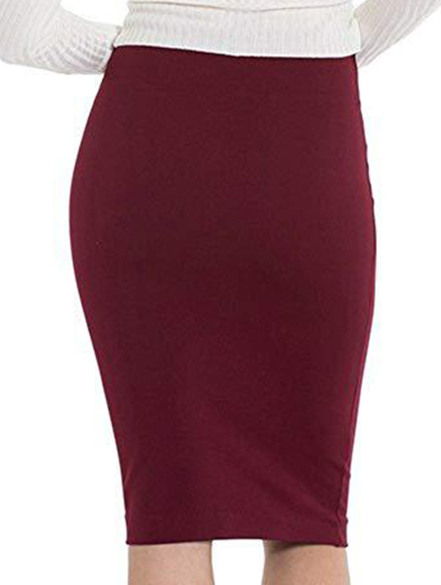 Women's Bandage Pencil Satin Skirt High Waist Bodycon Stretch Casual Formal Everyday Skirt – Molor - Lolly 