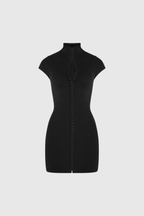 Women's Bodycon Hook Front Mini Dress Sexy Night Out Cocktail Party Date Night Club Evening Formal – Esme Black - Lolly 