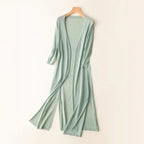 Women's Casual Relaxed Fit Long Cardigan Open Front Longline Lightweight Layering Elegant – Danielle - Lolly 