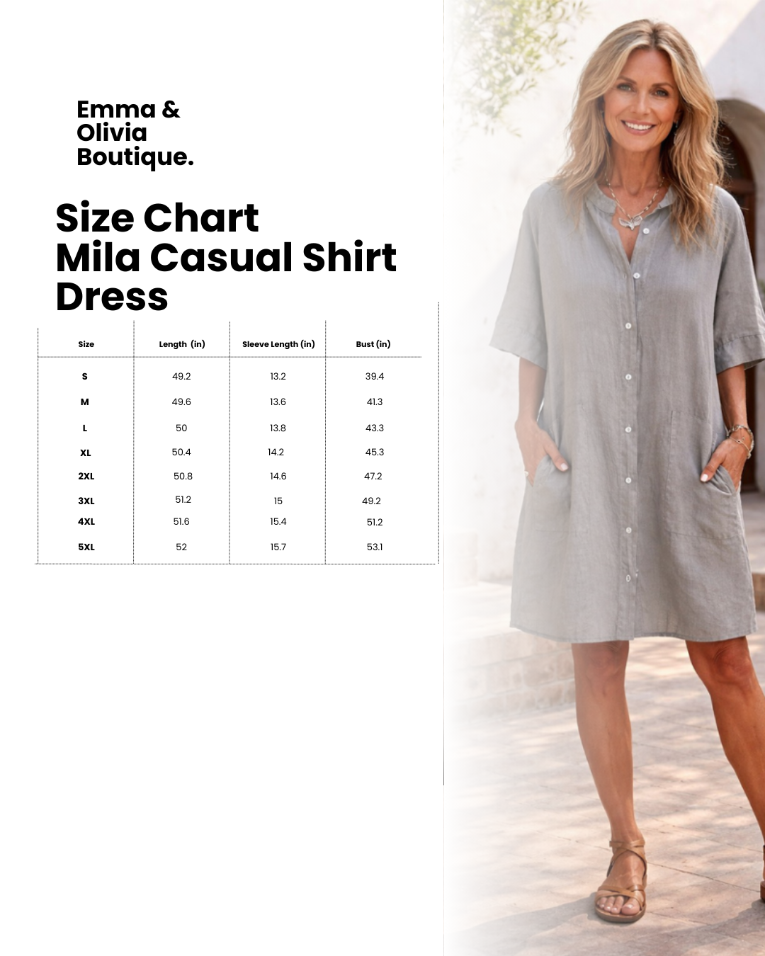 Women's Casual Shirt Dress Half Sleeve Button-Up Collared Relaxed Fit Above-Knee Everyday Work Brunch Summer Vacation Travel – Mila - Lolly 