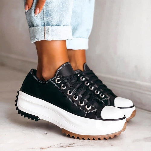 Women's Casual Sneakers Thick Platform Sole Lace-Up Lightweight Everyday Comfort – Dorothy - Lolly 