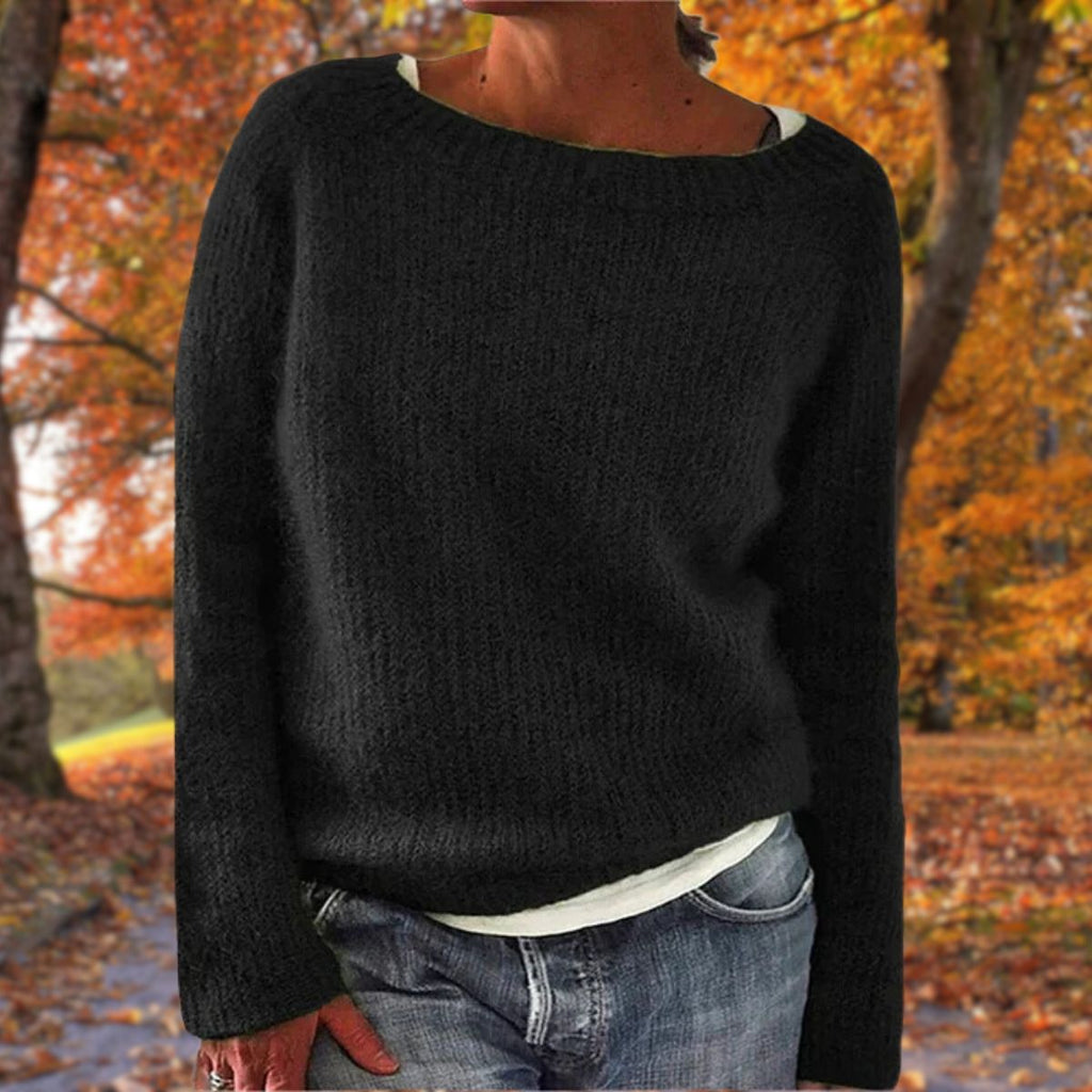 Women's Classic Merino Wool Sweater Soft Warm Relaxed Fit Timeless Casual Pullover Winter – Pleun - Lolly 