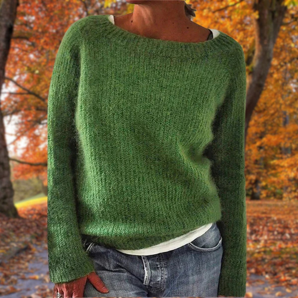 Women's Classic Merino Wool Sweater Soft Warm Relaxed Fit Timeless Casual Pullover Winter – Pleun - Lolly 