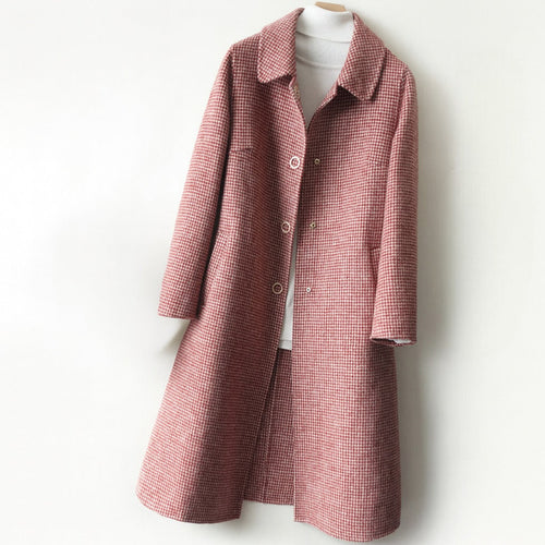 Women's Coat Single-Breasted A-Line Spread Collar - Lolly 