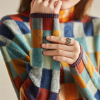 Women's Colorblock Knit Sweater Oversized Pullover Casual Winter - Lolly 
