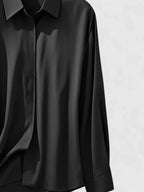Women's Elegant Button-Down Collar Top Long Sleeve Relaxed Fit Versatile Casual Chic – Melvaya - Lolly 