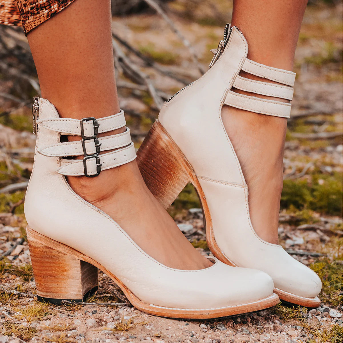 Women's Elegant Comfortable Sandals Ankle Strap Block Heel Casual to Night Out – Naturéva - Lolly 