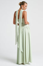 Women's Elegant Strapless Maxi Dress Fitted Slit Formal Party Wedding Guest Sophisticated – Mya - Lolly 