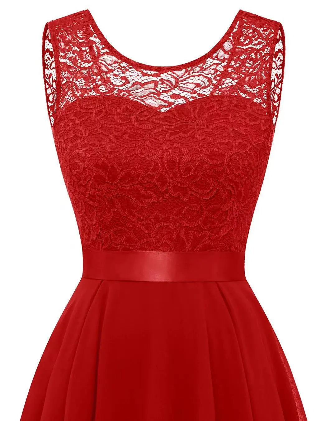 Women's Formal Dress Hi-Low Midi Wedding Guest Sleeveless Fluid Elegant Party Gown - Lolly 