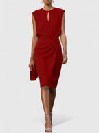 Women's Formal Mini Dress Sophisticated Elegant Wrap Flattering Cut Versatile – Lisandrah - Lolly 
