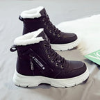Women's Fur Lined Winter Ankle Boots Lace-Up Cushioned Platform Snow Boots Warm Insulated - Lolly 