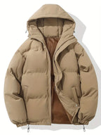 Women's Hooded Puffer Jacket Oversized Winter Coat Quilted Zip-Up Warm - Lolly 