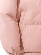 Women's Hooded Puffer Jacket Oversized Winter Coat Quilted Zip-Up Warm - Lolly 