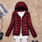 Women's Lightweight Puffer Jacket Hooded Packable Winter Quilted Coat - Lolly 