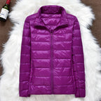 Women's Lightweight Puffer Jacket Hooded Packable Winter Quilted Coat - Lolly 