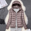 Women's Lightweight Puffer Jacket Hooded Packable Winter Quilted Coat - Lolly 