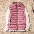 Women's Lightweight Puffer Vest Sleeveless Down Jacket Winter Warm Zip-Up - Lolly 