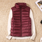 Women's Lightweight Puffer Vest Sleeveless Down Jacket Winter Warm Zip-Up - Lolly 
