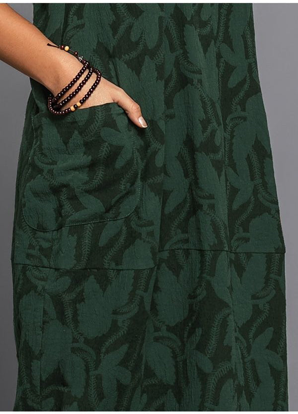 Women's Long Sleeve Midi Dress With Pockets Casual Summer Print Comfortable Everyday Relaxed Fit - Lolly 