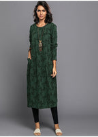 Women's Long Sleeve Midi Dress With Pockets Casual Summer Print Comfortable Everyday Relaxed Fit - Lolly 